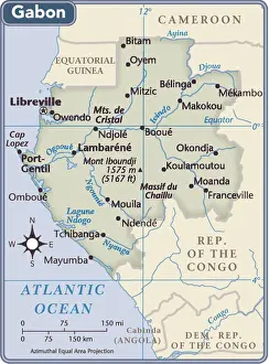 Gabon country map