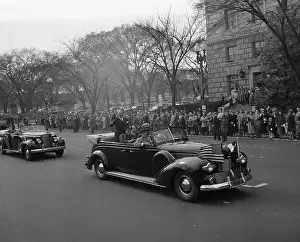 Automobile Prints: Gabriel Gonzalez-Videla in Motorcade