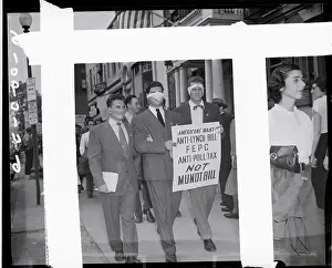 Blindfold Prints: Gagged Protesters with Anti-Mundt Sign