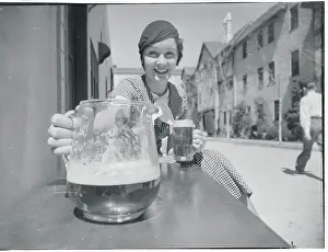 Thirst Prints: Gail Patrick Drinking Beer
