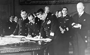 Colonial Prints: Galeazzo Ciano Signing British Agreement