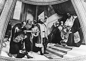 Galileo Demonstrating Telescope