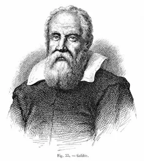 Images Dated 14th March 2017: Galileo Galilei engraving 1881