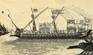 Partnership Prints: Galley Ship on the Seas