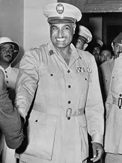 Gamal Nasser in Egyptian Army Parade