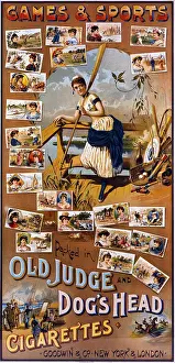 Cigarettes Prints: Games Sports Poster