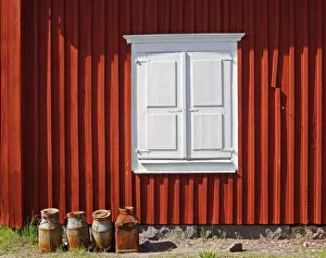 Scandinavia Collection: Gammelstad - the milkchurns