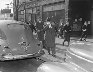 Gangster Johnny Torrio Walking with His Face Covered