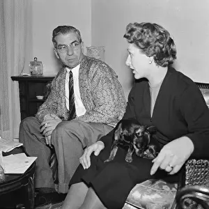 Crime Prints: Gangster Lucky Luciano and Wife in Italy
