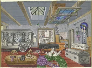 Thirties Prints: Garage Of Funeral Parlor