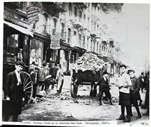 Department Prints: Garbage Clean-Up; Carts Full Of Trash