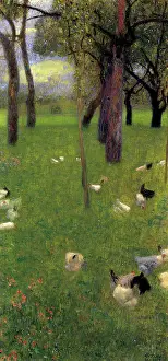 Klimt Prints: Garden with Chickens in St. Agatha