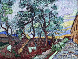 Prints of The garden of the hospital at Saint-Rémy, 1889. Found in the Collection of Museum Folkwang, Essen. (Photo by Fine Art Images/Heritage Images/Getty Images) Echoes of Genius: Timeless Reproductions of a Master’s Vision: The Garden Of The Hospital At Saint-Rémy