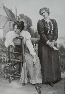 Images Dated 20th December 2019: In the Garden Two Women Wait for Their Lovers, 1889, Austria, Historic