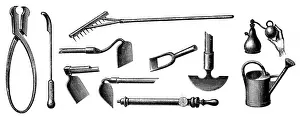 Watering Can Prints: Gardening equipment
