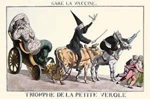 Fleeing Prints: Gare la vaccine. Triomphe de la petite verole