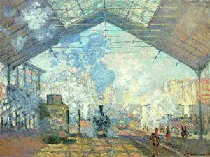 Monet Prints: Gare Saint Lazare, Paris, 1877. Artist: Claude Monet