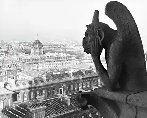Gargoyle Prints: Gargoyle on Notre Dame Cathedral