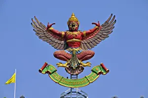 Garuda, emblem and official seal of the governmental authorities, Bangkok, Thailand, Asia, PublicGround