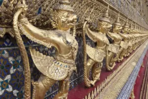 Buddhist Prints: Garuda, Wat Phra Kaeo or Wat Phra Kaew, Grand Palace, Royal Palace, Bangkok, Thailand