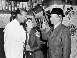 Gary Cooper, Audrey Hepburn and Maurice Chevalier Rehearsing