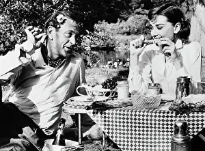 Picnic Prints: Gary Cooper, Audrey Hepburn;Picnic;Movie