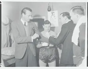 Gary Cooper in Fighting Pose