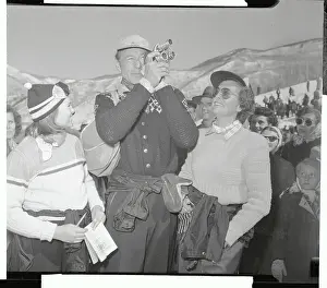 Aspen Prints: Gary Cooper Filming with Wife and Daughter