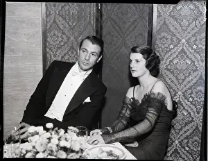 Spouse Prints: Gary Cooper and Wife in Formal Attire