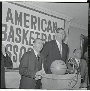 Gary Davidson and George Mikan Announcing the Formation of the American Basketball Association