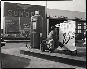 Price Tag Prints: Gas Attendent During Jersey Gas War