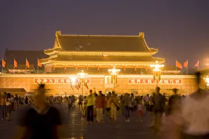 Gate of Heavenly Peace (under renovation) at night from Tiananmen Square Gate of Heavenly Peace (under renovation) at night from Tiananmen Square