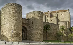 Gate and ramparts of Almocabar, next to the Church of Espiritu Santo, Ronda, Malaga province, Andalucia, Spain
