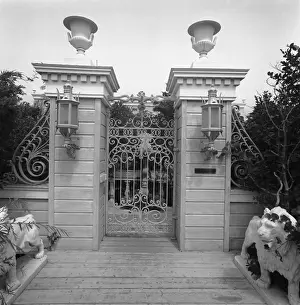 Animal Likeness Prints: Gates and lion statues