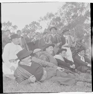 Gauchos Relaxing During Feast