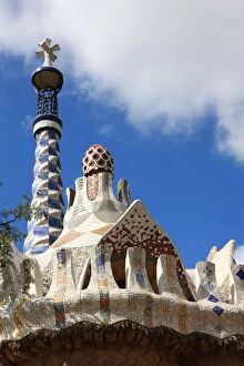 Park Guell Collection: Gaudis Park Guell, Barcelona, Spain