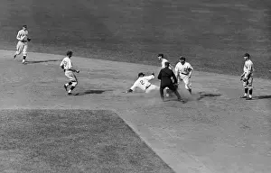 Sliding Prints: Gehringer Sliding Into 2Nd Base World Se