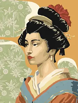 Kimono Prints: Geisha