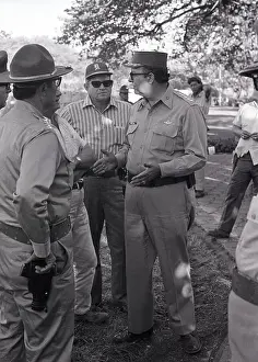 Managua Prints: Gen. Anastasio Somoza Talks To Aides