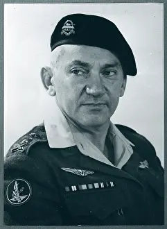 Israeli Prints: Gen Haim Bar-Lev In File Photo/Close-Up