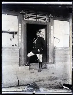 Manchuria Prints: Gen. Maron Kodama In Door Of Headquarter