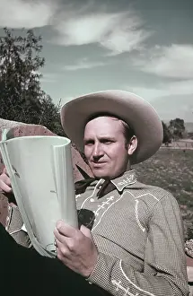 Cowboy Prints: Gene Autry Reads A Script