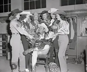 Gene Autry Receiving Boots for Birthday