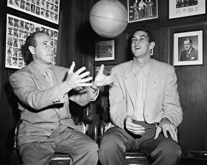 Gene Conley Throwing a Basketball