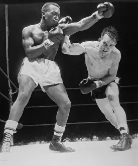 Bout Prints: Gene Fullmer Falling Punching Neal River