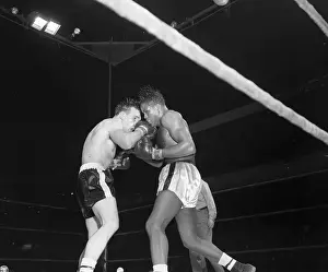 Gene Fullmer and Gil Turner in Boxing Match