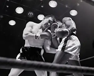 Gene Fullmer and Sugar Ray Robinson Boxing
