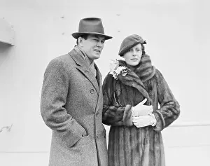 Gene and Polly Tunney Posing on Ship