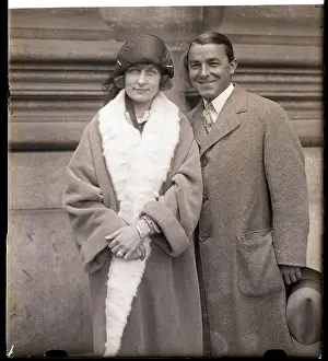 Fiancee Prints: Gene Sarazen with Fiancee Mary Catherine