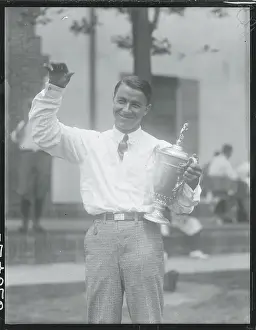 Gene Sarazen Holding Trophy